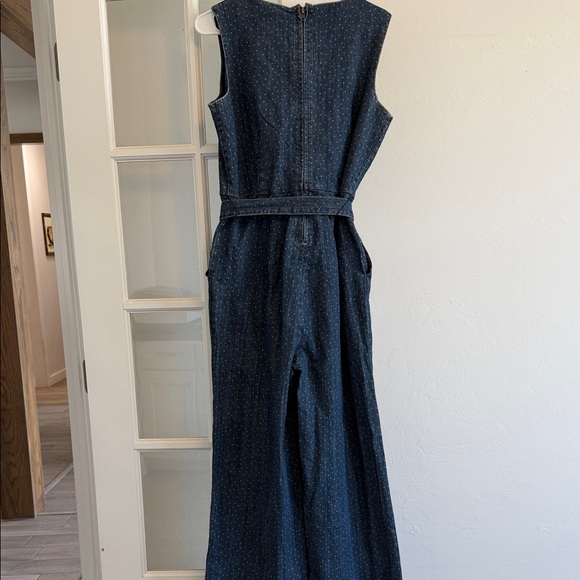 Reba Westward Canyon Denim Sleeveless Jumpsuit - Picture 3 of 7